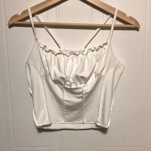 Ruched Cropped Camisole Top
